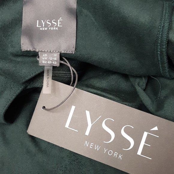 Pantsuit Lucia Wide Leg Raw Hem Emerald Green Medium LYSSE New York New - Picture 7 of 7